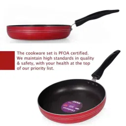 blueberry-s Blueberry&s;s Aluminium Red Nonstick Kitchen Cookware Combo image 2
