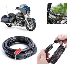 Auto Pearl PVC &a; Plastic Black Combination Cable Lock for Street Glide Special, 577-picture-25