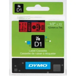 Dymo S0720570 12mmx7m Black Print on Red D1 Tape-picture-26
