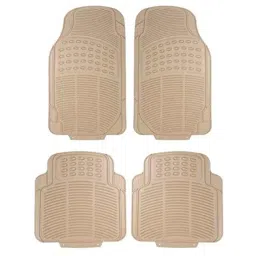 Kozdiko 4 Pcs Rubber Beige Car Simple Floor Mat Set for Mahindra Verito-picture-48