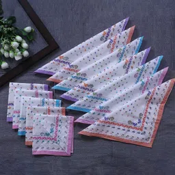 FabSquare Premium 100% Cotton Colorful Floral Prints for women Girls ["Multicolor"] Handkerchief-picture-16