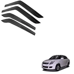 Kozdiko Plastic Black Car Door Visor for Maruti Suzuki Old Dzire-picture-12