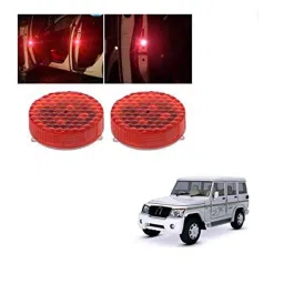Kozdiko 4 Pcs Waterproof Wireless Car Door Red Warning Light Indicator Set with 5 LED &a; Free Batteries for Mahindra Bolero XL-picture-45