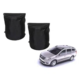 Kozdiko 2 Pcs Black Semi Cylindrical Car Dustbin Set for Mahindra Renault Logan-picture-28