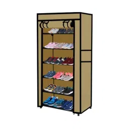 Glowsilk 6 Shelves Metal &a; Non-Woven Black Modular Shoe Rack-picture-23
