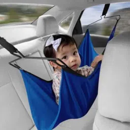 AllExtreme EX-CHC05 Blue Portable Car Cradle Hammock Travel Cloth Jhulan with Adjustable Belt Hangers &a; Carry Bag for 0-3 Years Baby-image-9