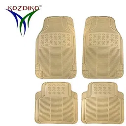 Kozdiko 4 Pcs Rubber Beige Car Simple Foot Mat Set for Maruti Suzuki Alto K10-picture-20