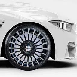 Prigan 4 Pcs 13 inch Polypropylene Silver &a; Black Press Fitting Car Wheel Cover Set for Chevrolet Spark image 3