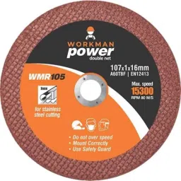 Workman 4 inch Red Double Net Cut off Wheels for Metal &a; Stainless Steel Cutting, WMR105 (Pack of 50)-image-84