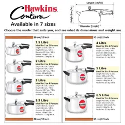 Hawkins Contura 3 Litre Pressure Cooker, HC30 image 5