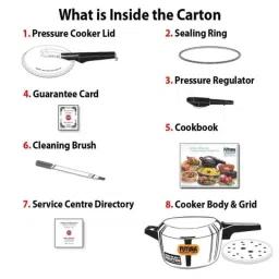 Hawkins Futura 5.5 Litre Stainless Steel Induction Base Pressure Cooker, FSS55 (Pack of 5) image 5