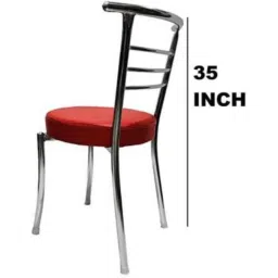 Guru Chair Red Leather Visitor Chair for Office, 002 (Pack of 4) image 5