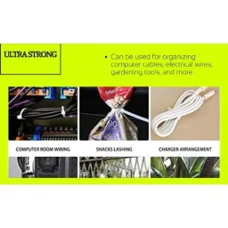 Elegant Casa 150x3.6mm Nylon White Teeth Grip Self Locking Cable Ties, HL-LL6S-A17D (Pack of 400) image 2