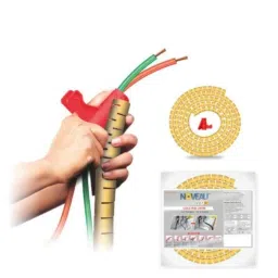 Noveau Safe-T-1ST 22mm 1.5mm Virgin HDPE Metallic Gold Cable Zipper, NSFZ22MG0105 (Pack of 2)-picture-37