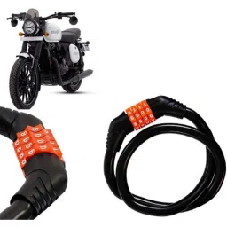 Auto Pearl Black &a; Orange 4 Digit Anti-Theft Combination Number Lock for 42 BS6-picture-40