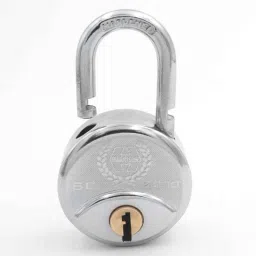 Harrison 50mm 8 Lever Mild Steel Bright Chrome Plated Finish Round Padlock with 4 Keys, SC-2000-0552 (Pack of 2) image 2