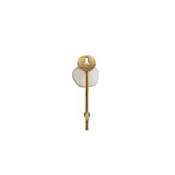 Screwtight 130mm Ceramic Yellow &a; Gold Multipurpose Crackle Glaze Hook with Brass Effect, AZ-CHK001ST-YL-12 (Pack of 12) image 5