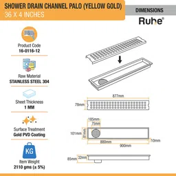 ruhe Floor Stainless Steel Push Down Strainer image 2