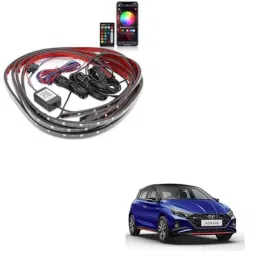 Kozdiko 12V Car Underbody Multicolor LED Strip Light Set with Wireless Remote for Hyundai I20 N-Line-picture-30