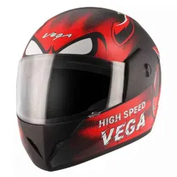 Vega Devil ABS Black Red Full Face Helmet, Size: Medium-picture-40