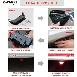 Kozdiko 12 LED Triangle Shape Bike Brake Light with Flash Mode for Royal Enfield Thunder Bird 350, koz_94778 image 4