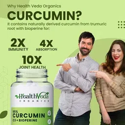 Health Veda Organics 60 Pcs 1310mg Curcumin C3 Plus Bioperine Supplements Capsules image 4
