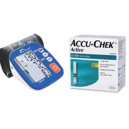 Dr. Morepen BP-02-XL Blood Pressure Monitor &a; Accu-Chek Active 100 Test Strips-picture-22