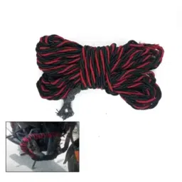 Znee Smart Red, Blue, White &a; Black Leg Guard Crash Guard Rope for Universal Bikes (Pack of 4) image 4