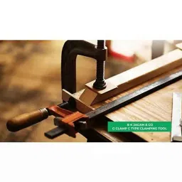 B K Jagan &a; Co 3 inch Cast Iron Black Heavy Duty G Clamp (Pack of 4) image 3