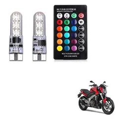 Kozdiko 2 Pcs T10 LED RGB Bike Interior Fancy/Parking Remote Control Light Set for Bajaj Pulsar Vs 400-picture-23