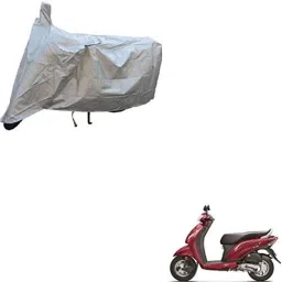 Kozdiko Polyester Silver Scooty Body Cover with Mirror Pockets for Honda Activa-picture-21