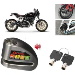 Auto Pearl Steel Black Anti-Theft Alarm Disc Brake Lock for Scrambler Icon, Lock_155-picture-25