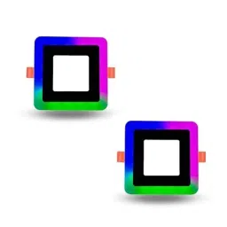 D&s;Mak 6W Aluminium White, Pink, Green &a; Blue Square LED Conceal Panel Light (Pack of 2)-picture-29