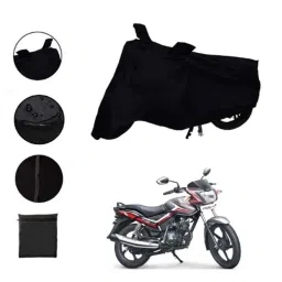 Riderscart Polyester Black Waterproof Two Wheeler Body Cover with Storage Bag for TVS Star City Plus Dual Tone BS6 image 2