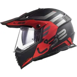 LS2 MX436 Pioneer Evo Adventure Black &a; Red Full Face Helmet, LS2HMX436PEABRMM, Size: M-picture-20
