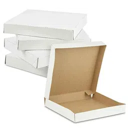 MM WILL CARE 8.5x8.5x1.8 inch White Cardboard Pizza Box, (Pack of 100)-picture-36