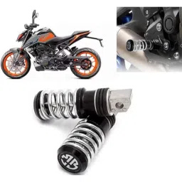 Auto Pearl 2 Pcs Steel Black Foot Rest Spring Coiled Set for 250 Duke-picture-11