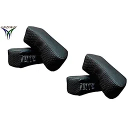 Kozdiko 4 Pcs CV Designer Black Leatherite Neck Rest Car Cushion Pillow Set for Chevrolet Sail image 2