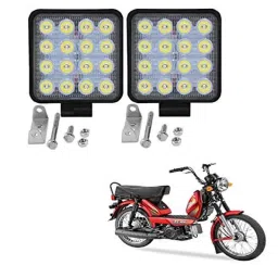 Kozdiko 2 Pcs 48W White Square LED Scooty Beam Light Set For TVS XL 100-picture-15
