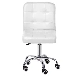 Da Urban Cadbury White Height Adjustable &a; Revolving Bar Stool Chair with Wheels (Pack of 2) image 4