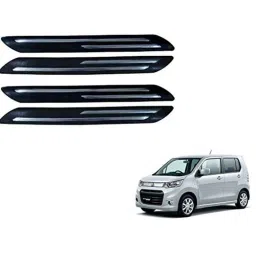 Kozdiko 4 Pcs Double Chrome Bumper Protector Black Set for Maruti Suzuki WagonR Stingray-picture-13