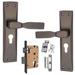 ATOM 203mm Alloy Steel Black Matt Finish Mortise Door Lock Set, MH-O57-CY-BLK-OSK-picture-22