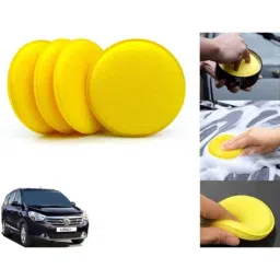 Auto Pearl Polyurethane Beige Washing &a; Waxing Polish Foam Sponge for Lodgy (Pack of 4)-picture-42