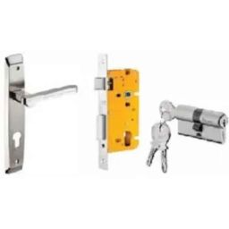 Dorset ML Series Art 60mm Stainless Steel Patina Finish Door Handle Lock Set with Both Side Key Cylinder (Pack of 3)-picture-39