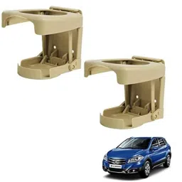 Kozdiko Plastic Beige Foldable Car Drink Holder for Maruti Suzuki S-Cross (Pack of 2)-picture-25