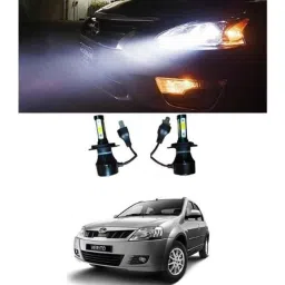 Trigcars 2 Pcs 50W 4 Side Micro Chip Heavy Duty Car LED Headlight Set for Mahindra Verito-picture-12