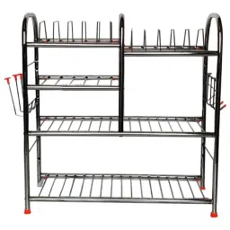 TSW 24x24x10 inch Stainless Steel Wall &a; Table Top Mount Round Pipe Kitchen Rack-picture-34