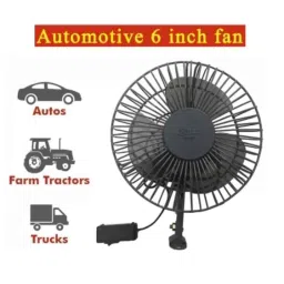 SureStrive Kobra 6 inch 12V Plastic High Speed Single Head Dashboard Auto Cooling Air Fan for Chevrolet Tavera All Model image 2
