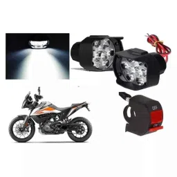 Cartronics 9 LED Shilon White Fog Light with On/Off Swich for KTM 390 Adventure-picture-29