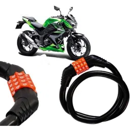 Auto Pearl Black &a; Orange 4 Digit Anti-Theft Combination Number Lock for Z250 BS6-picture-28